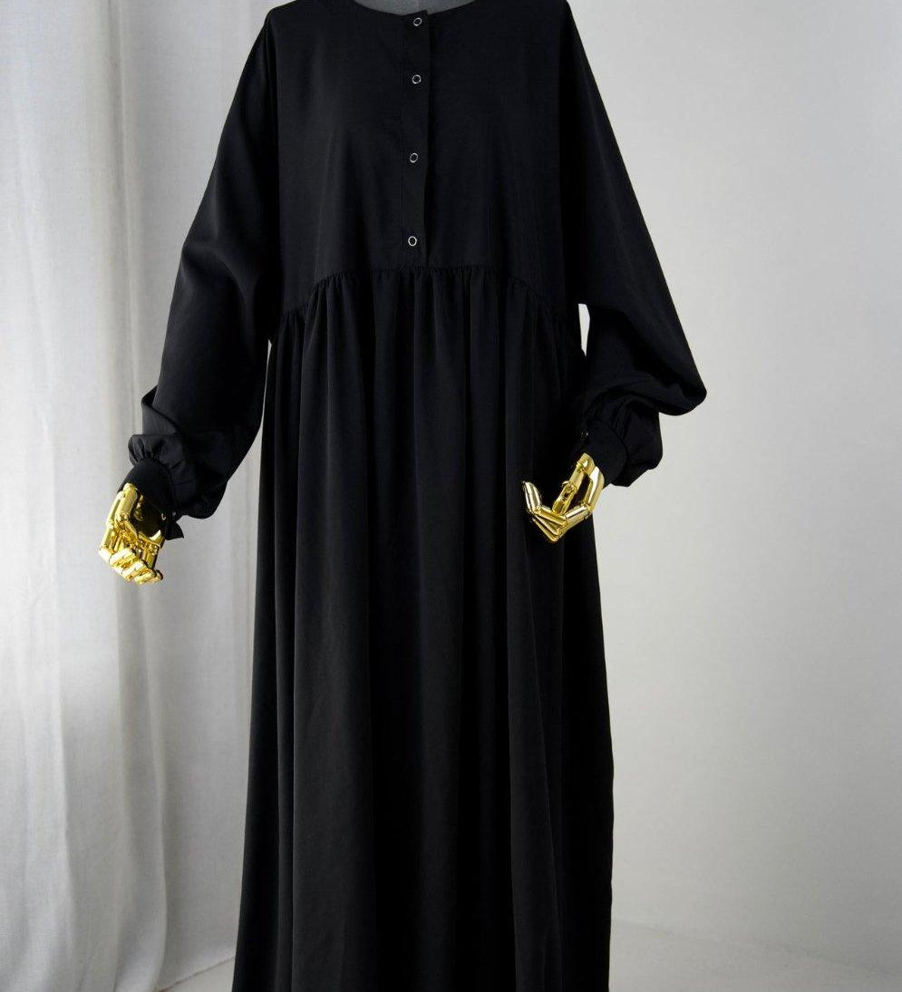 Abaya Hijrati couleur noire