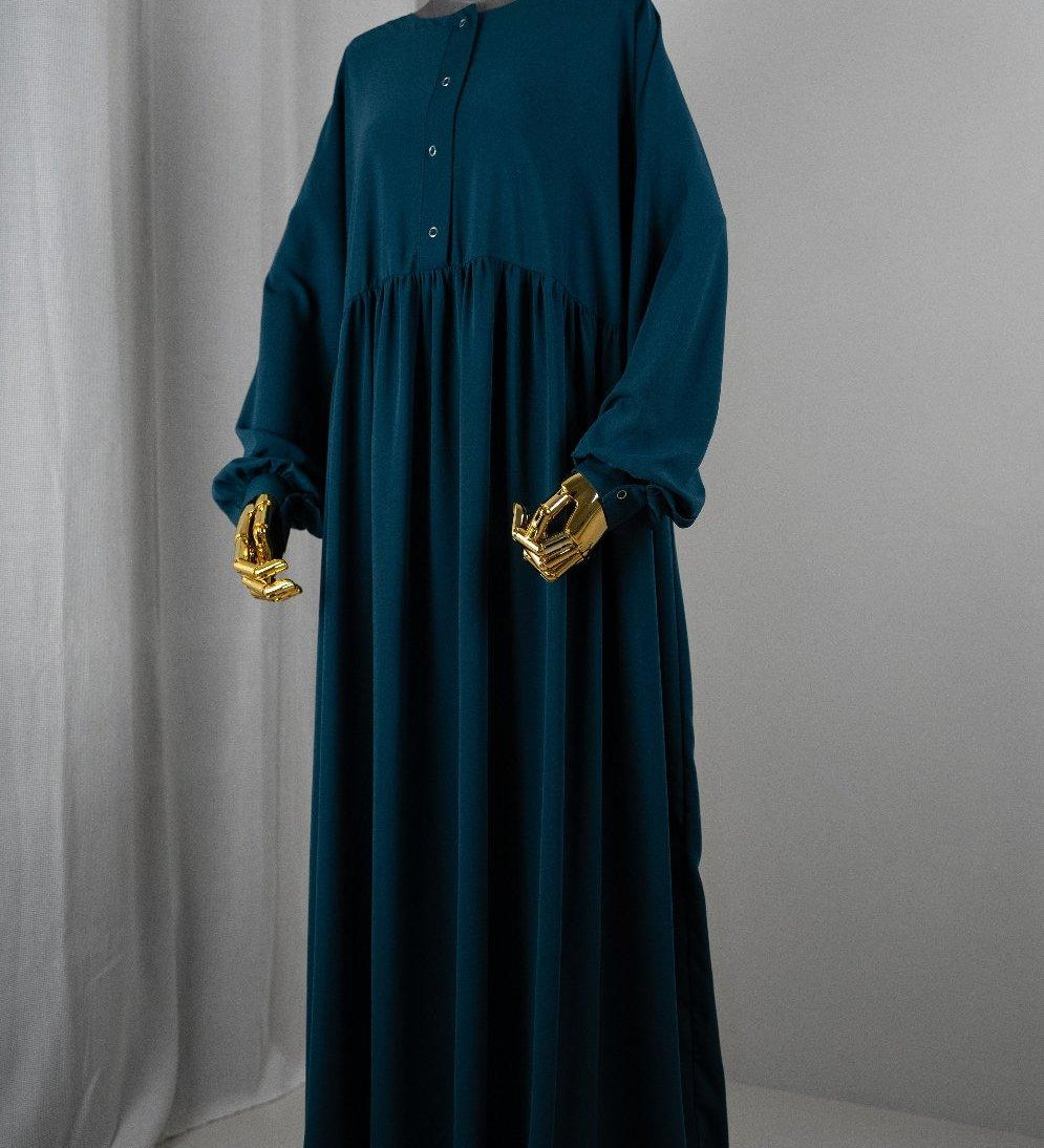 Abaya hijrati couleur bleue marine