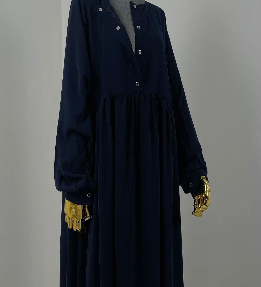 Abaya Hijrati couleur bleue nuit