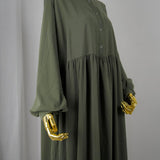 Abaya Hijrati couleur Kaki