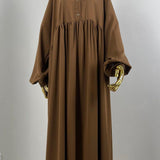 Abaya hijrati couleur marron