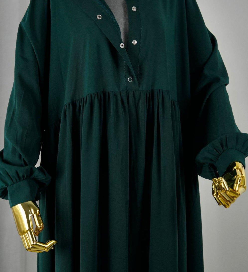 Abaya hijrati vert émeraude