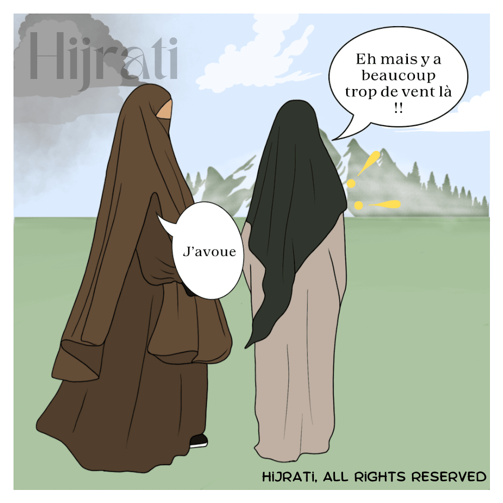 Parce qu’on en a marre du khimar qui s’envole avec le vent ….