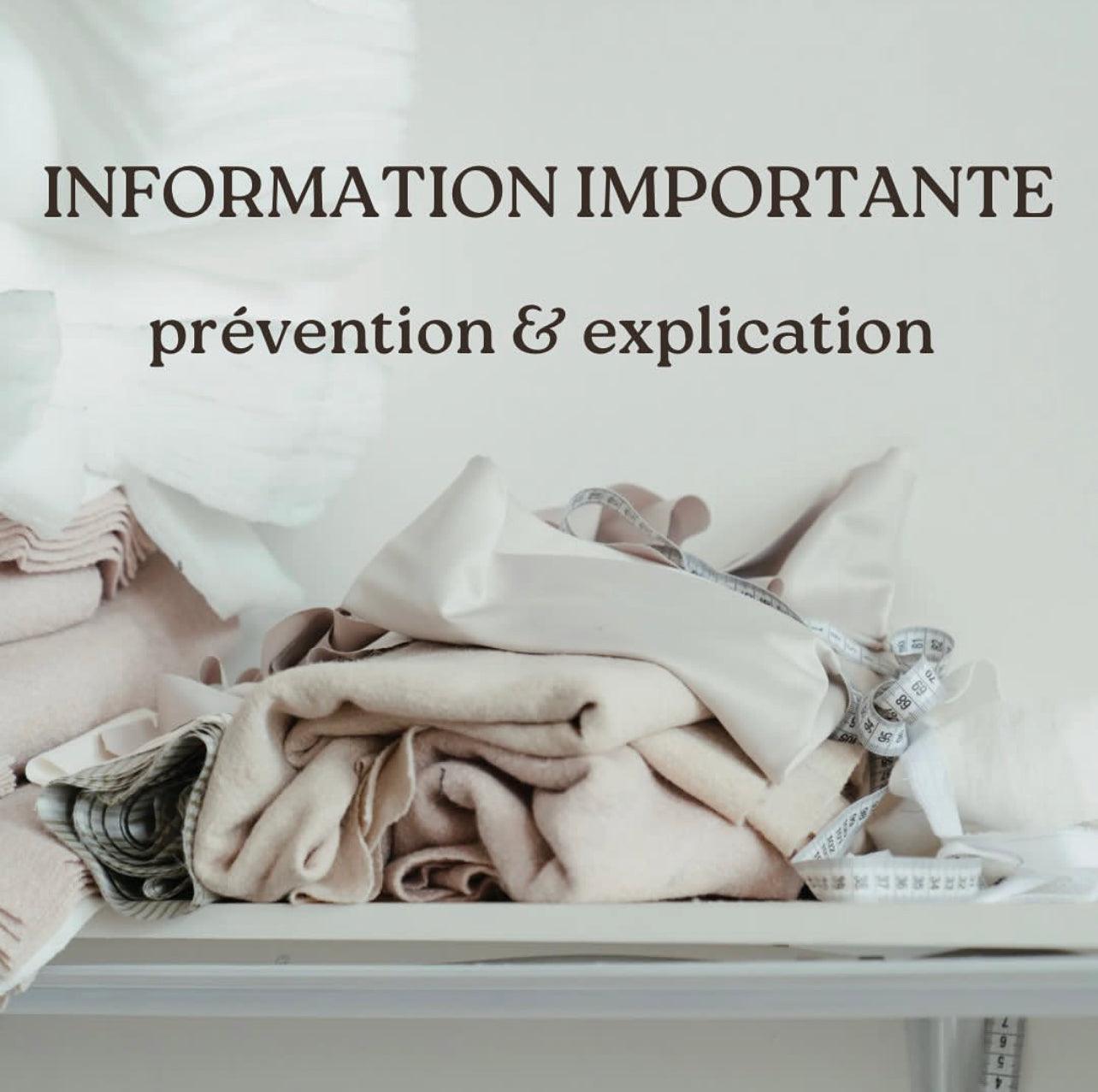 QUELS PREVENTIONS POUR DES VÊTEMENTS NEUFS ⚠️