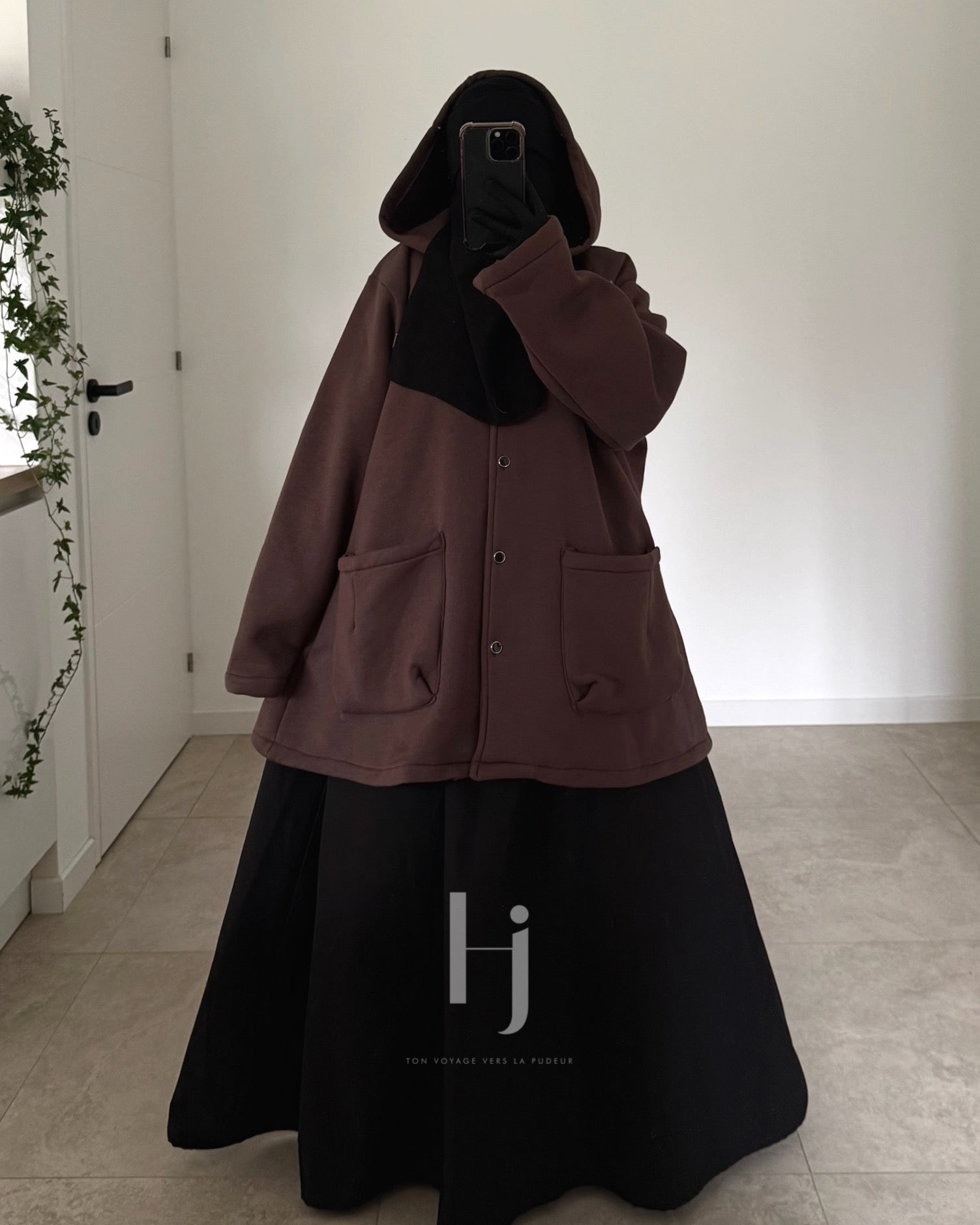 Manteau Court Molleton Épais