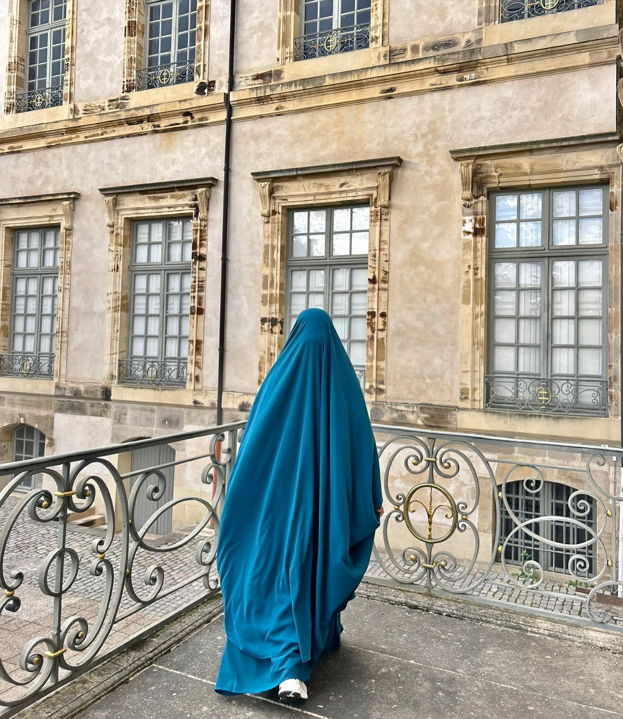 Jilbab Deux Pièces Bleu Pétrole