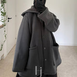 Manteau Court Molleton Épais