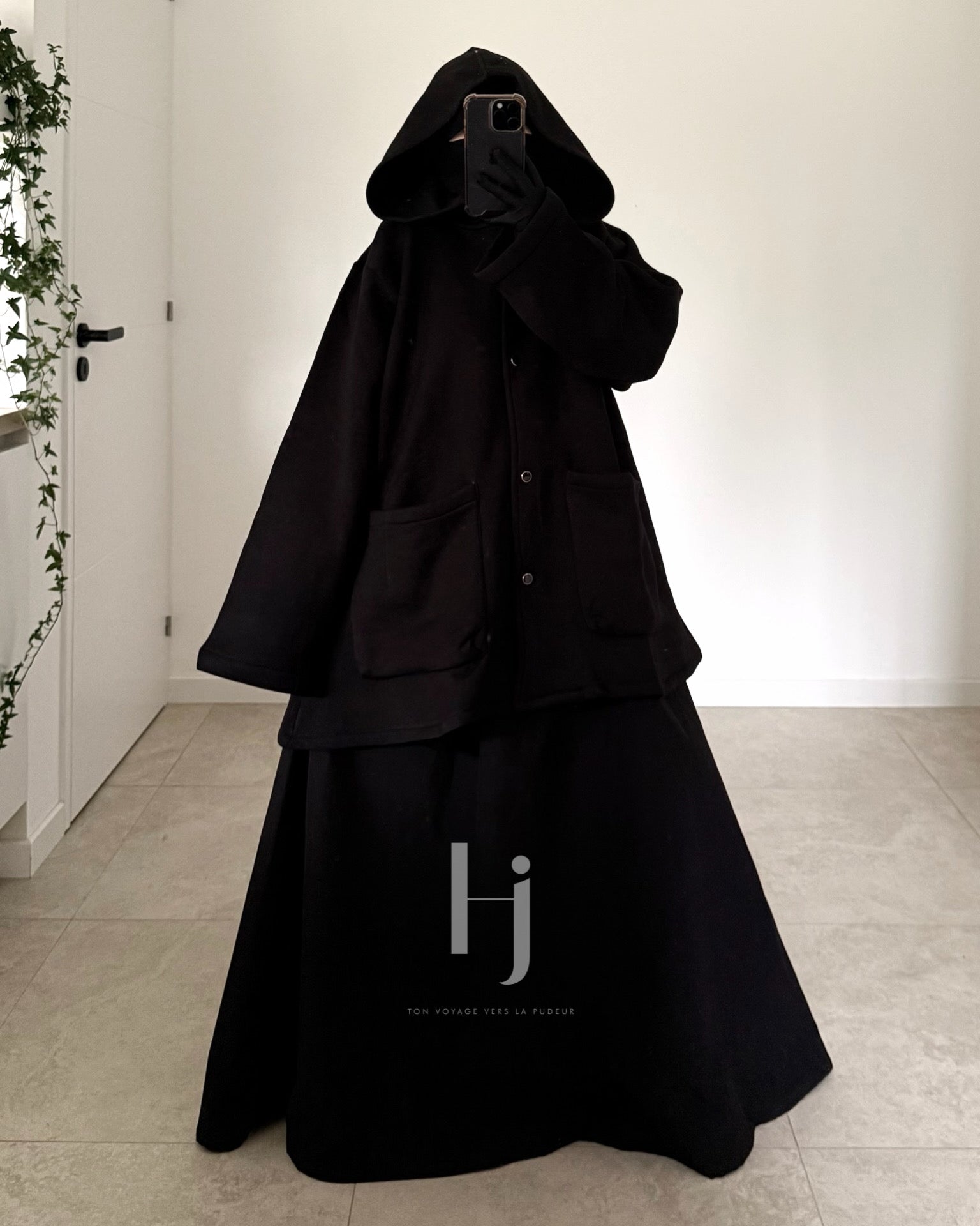 Manteau Court Molleton Épais