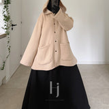 Manteau Court Molleton Épais