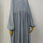 Abaya Hijrati couleur bleue de gris
