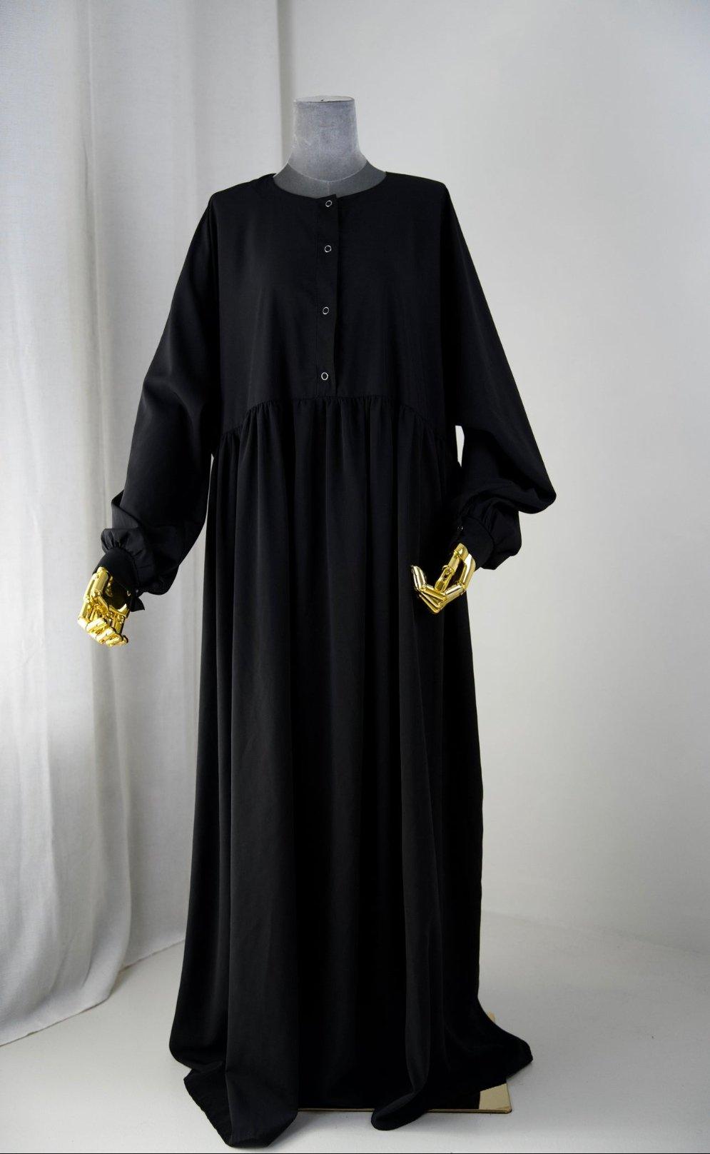 Abaya Hijrati couleur noire