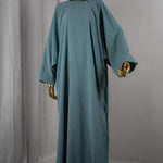 Abaya_Sajmaya_bleu vert