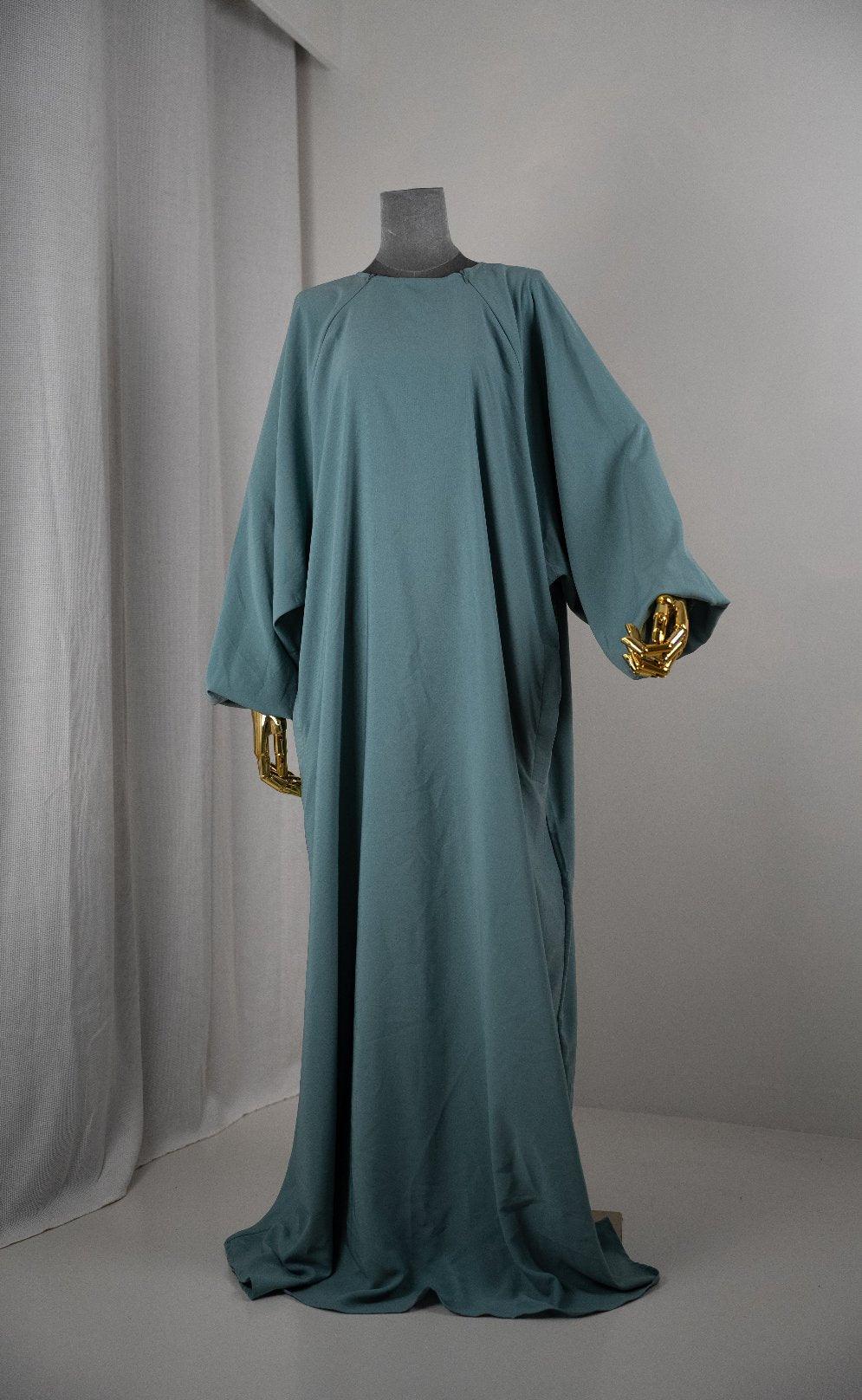 Abaya_Sajmaya_bleu vert