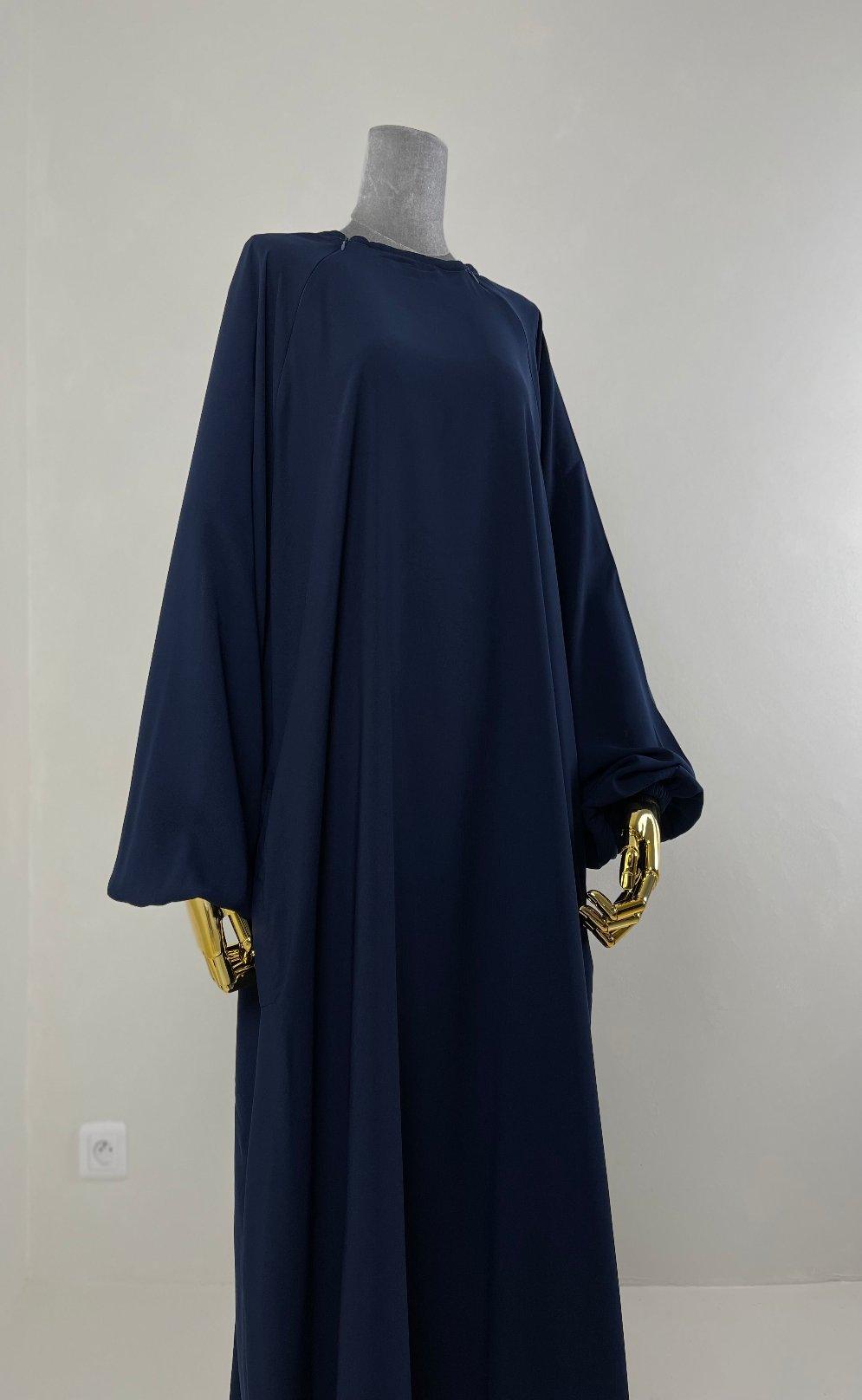 Abaya Sajmaya bleue marine