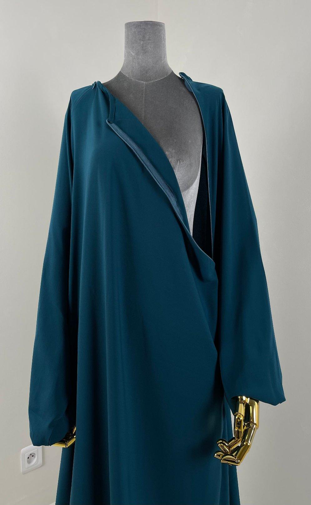 Abaya Sajmaya bleue roi