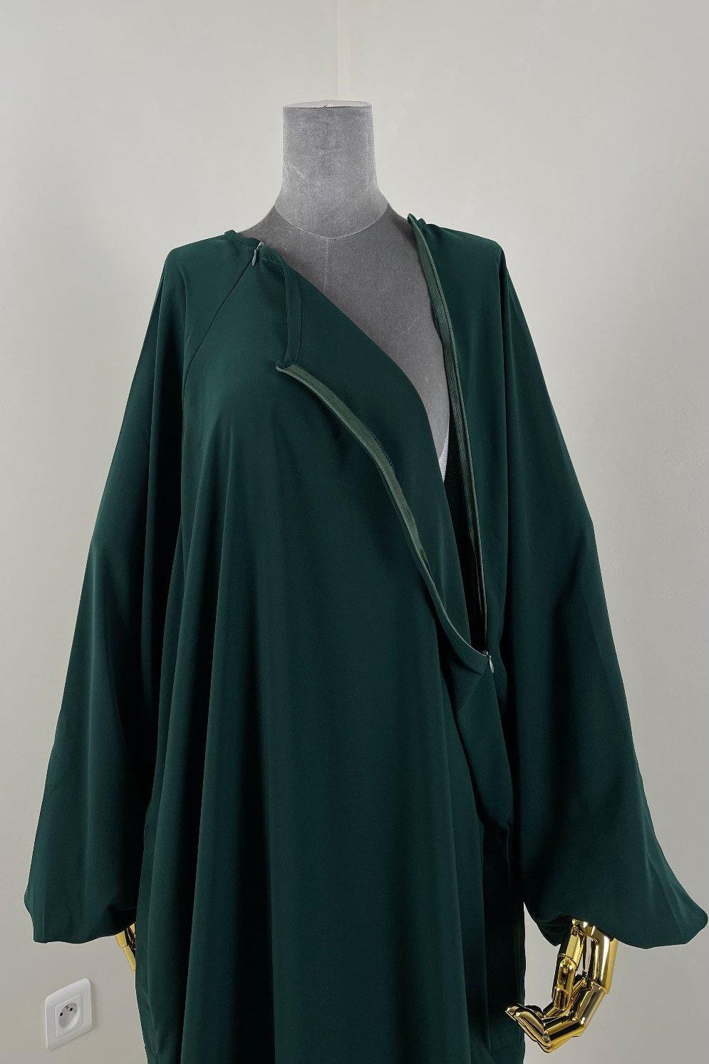 Abaya_Sajmaya_bleue_vert