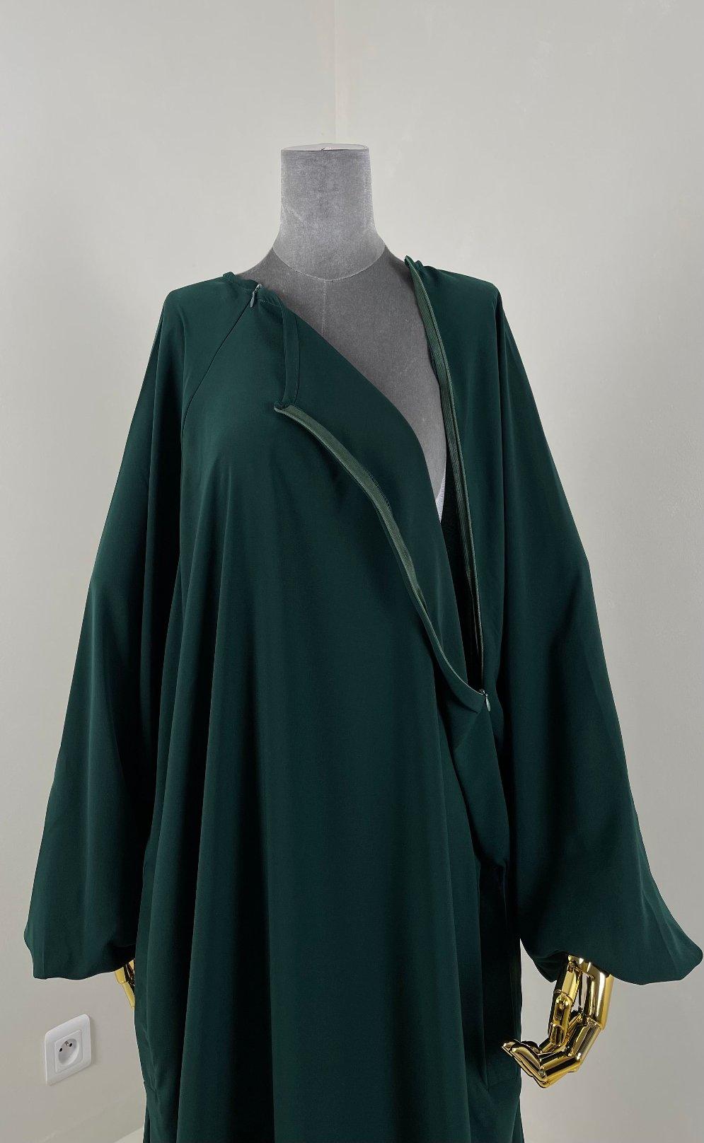 Abaya_Sajmaya_bleue_vert