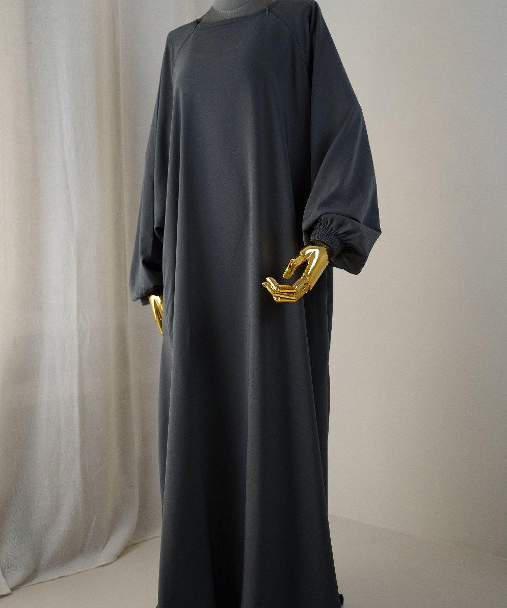 Abaya Sajmaya gris