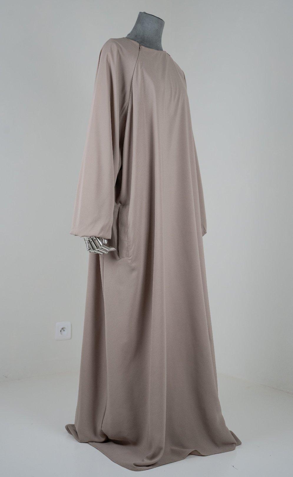 Abaya Sajmaya gris clair