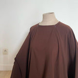 Abaya_Sajmaya_marron portée