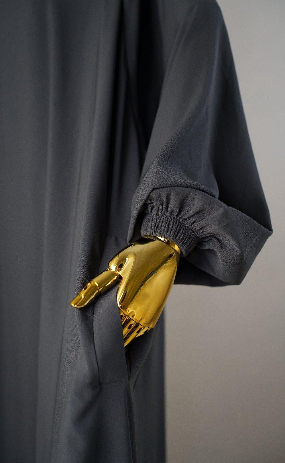 Abaya Sajmaya noir manche