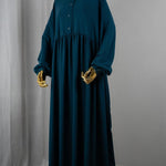 Abaya hijrati couleur bleue marine