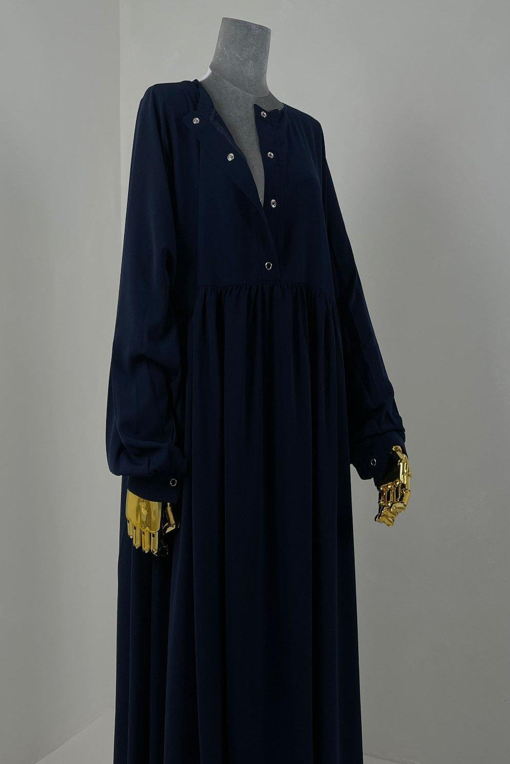 Abaya Hijrati couleur bleue nuit