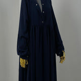 Abaya Hijrati couleur bleue nuit