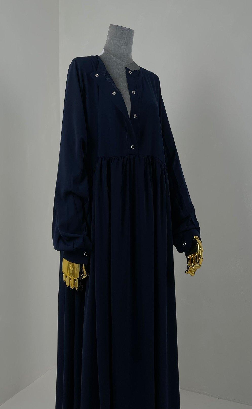 Abaya Hijrati couleur bleue nuit