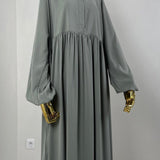 Abaya ijrati couleur gris