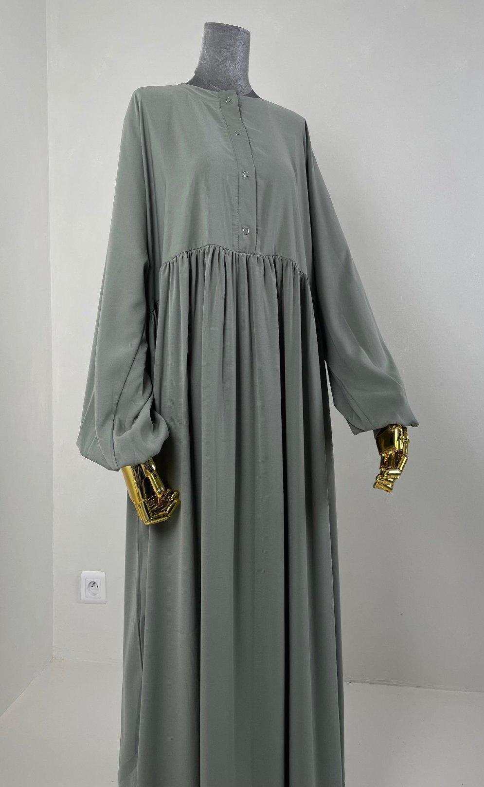 Abaya ijrati couleur gris