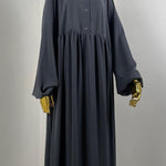 Abaya Hijrati couleur gris anthracite