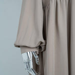 Abaya hijrati gris manche