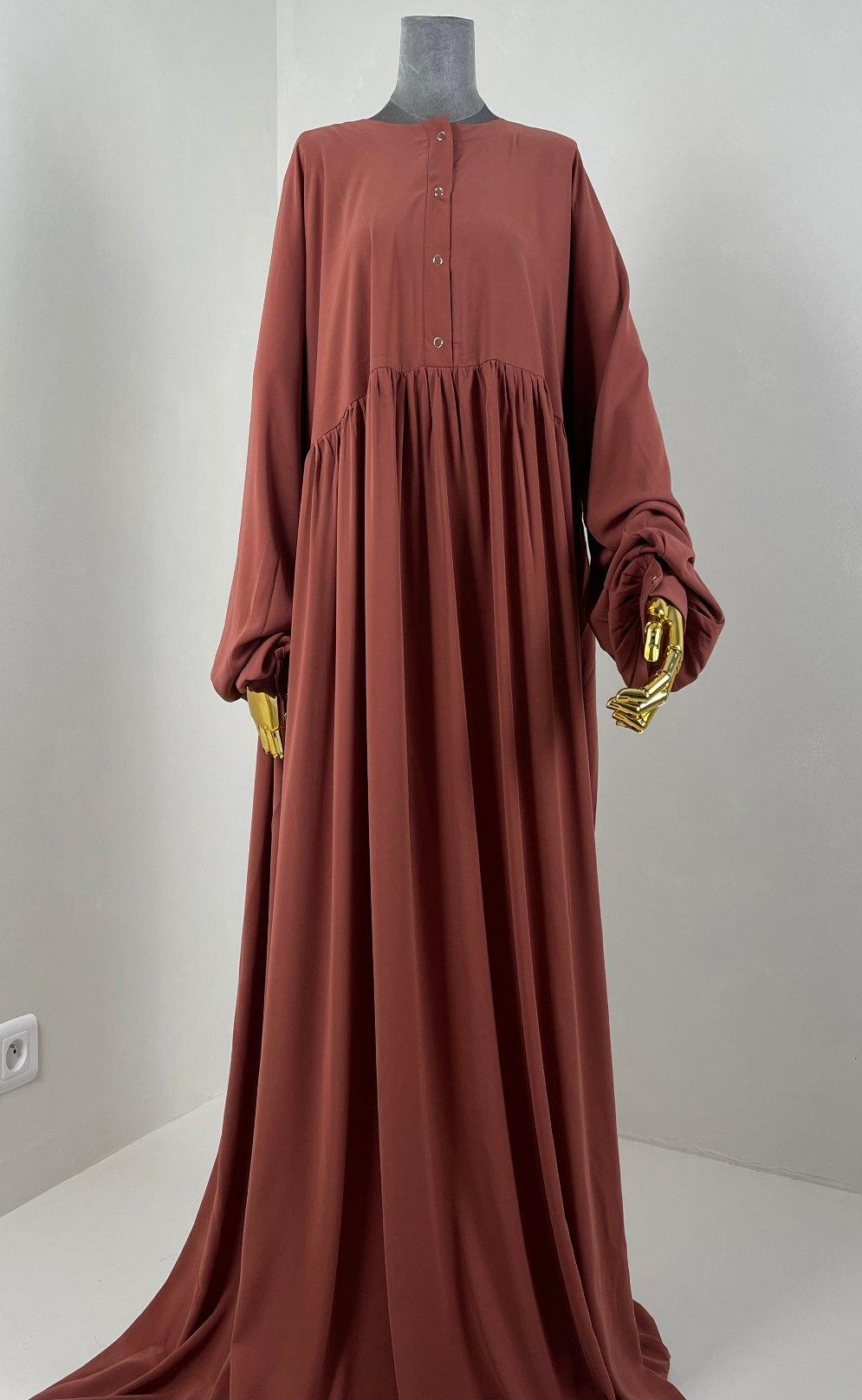 Abaya hijrati couleur rose antique