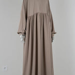 Abaya hijrati couleur taupe rosé
