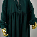 Abaya hijrati vert émeraude