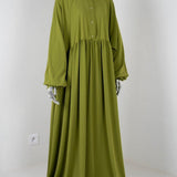 Abaya hijrati couleur vert olive