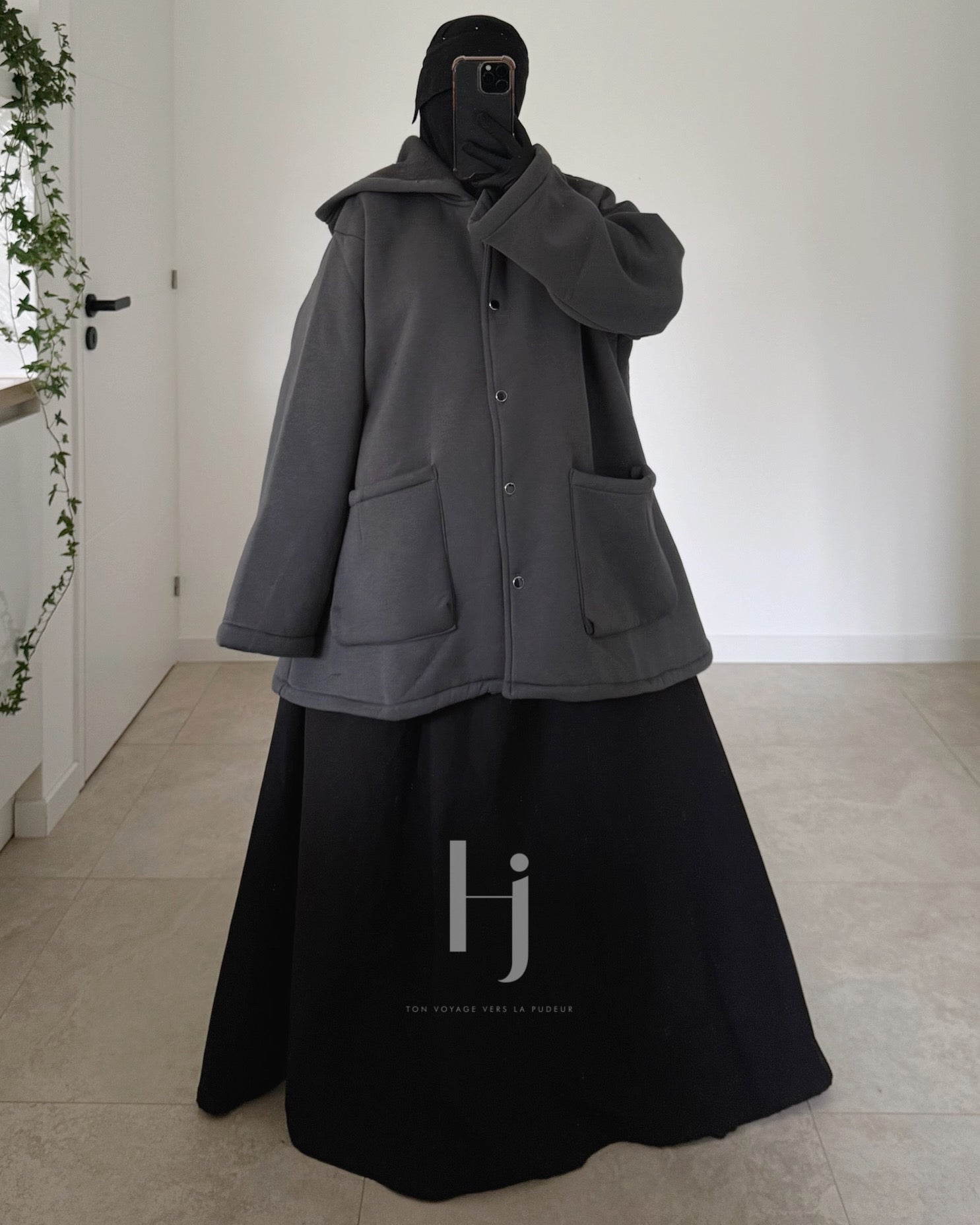 Manteau Court Molleton Épais