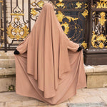 Khimar cape fente beige