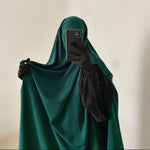 Khimar cape fente vert