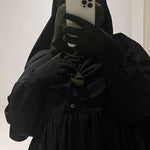 abaya hijrati portée couleur noire