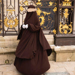 Khimar cape fente marron